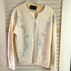 Beaded Sweater hand decorated